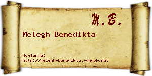 Melegh Benedikta névjegykártya